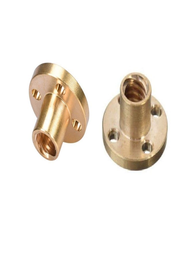 INVENTO 1Pcs M6 nut 1mm Pitch 6mm T Nut Brass round Flange Single Nut for 3D Printer CNC Robotics - Image 3
